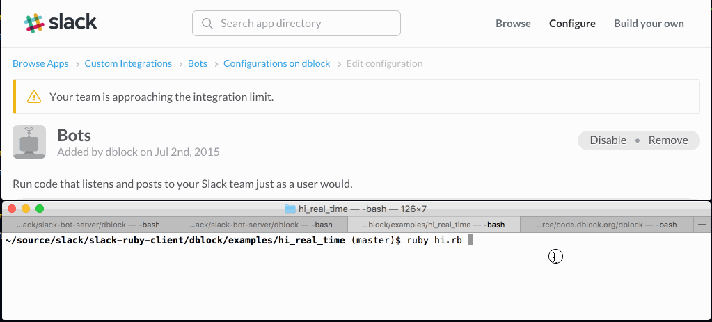 server side closed connection