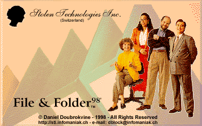 File & Folder 98 splash screen, Stolen Technologies