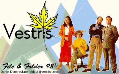 File & Folder 98 splash screen, Vestris