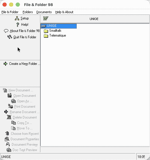 File & Folder 98 running under Wine on macOS